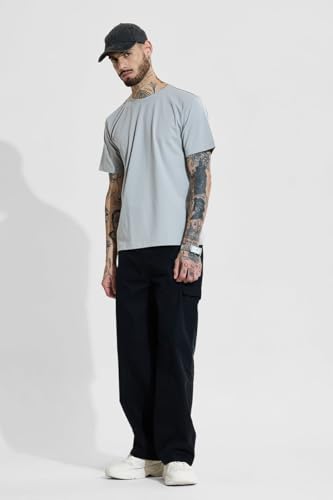 Image of SNITCH Button Closure Cotton Blend Light Weight Machine Wash Full Length Loose Fit Cargo Pants