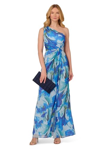 Adrianna Papell Womens Print Chiffon Long Dress4
