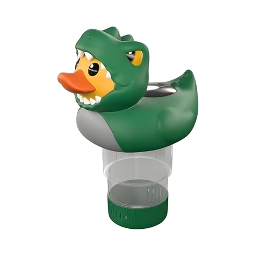 Dispensador de cloro de pato para piscina, dispensador de flotador de cloro alimentado por energía solar, flotador de animales para y fiesta de spa