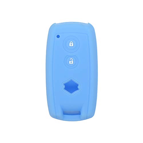 BROVACS Silicone Cover Protector Case Holder Skin Jacket Compatible with SUZUKI 2 Button Smart Remote Key Fob CV4544 Light Blue