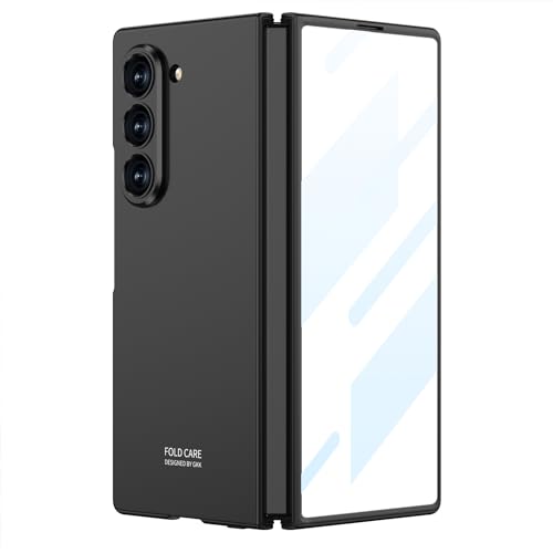 Image of Midkart Matte Case Compatible with Samsung Galaxy Z Fold 6 (Release 2024) with Front Glass Cover Hard PC Thin Independent Camera Protection, Black