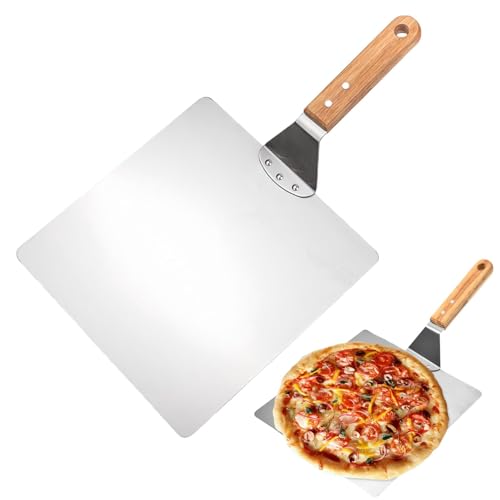 【Hangkaibh】 ピザシャベル ピザ 道具 ピザピール 10インチ/12インチ ピザシャベル 木製ハンドル ピザ 道具 ベーキングツール 10インチ
