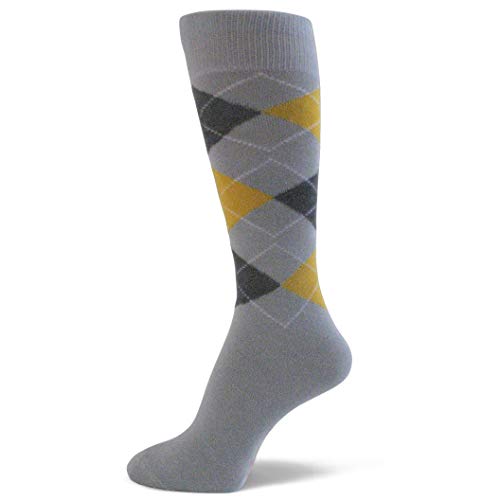 Spotlight Hosiery Elite Quality Colorful Soft Cotton Men's Groomsmen Wedding Argyle Dress Socks