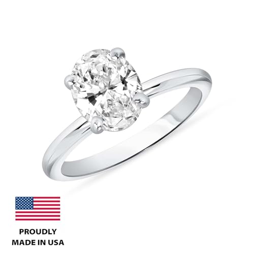 1 to 5 Carat Fancy Shape Moissanite Solitaire Engagement Ring for Women in 14k White Gold (D-F, VS1-VS2, cttw DEW) Anniversary Wedding Ring for Women Size 4 to 11 Made in USA2