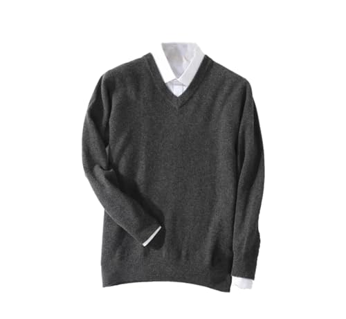 Men Cashmere Sweater Pullover Fall Winter Warm Classic V-Neck Sweaters Male Jumper Jersey Sweater