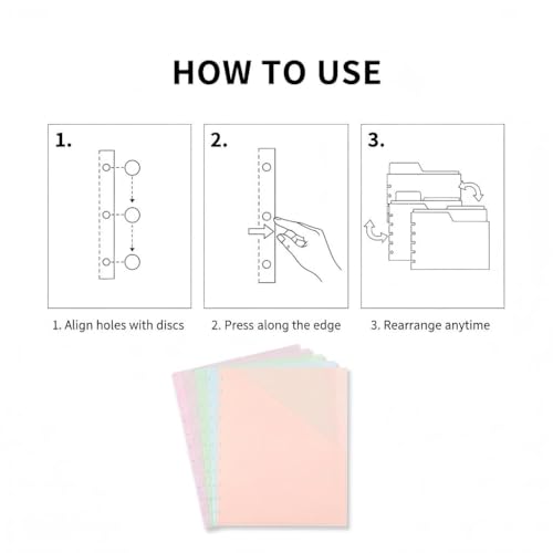 Intercalaires de poche 5 styles de séparateurs format lettre