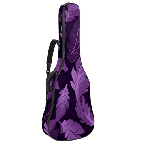 Housse guitare acoustique 101,6 cm imperméable et rembourrée avec motif feuilles