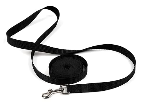 1 Pz Nero Nylon Cane Training Guinzagli Pet