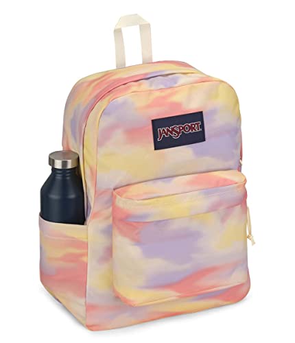 Image of JanSport SuperBreak Plus Backpack with Padded 15-inch Laptop Sleeve and Integrated Bottle Pocket - Spacious and Durable Daypack for Work and Travel - Blurred Wash