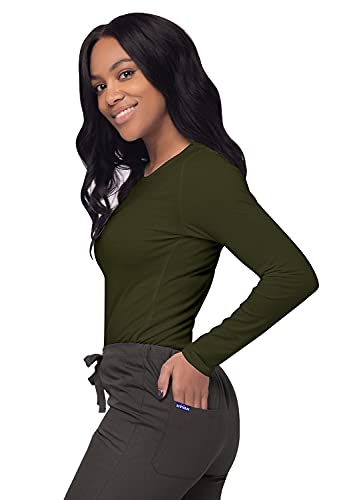 Sivvan Scrubs For Women - Long Sleeve Comfort Underscrub Tee - S8500 - Olive - L #TOP2