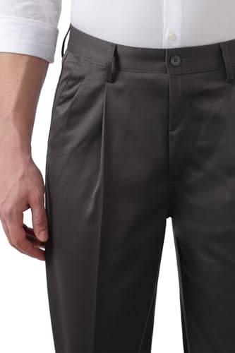 Image of Peter England Men's Regular Fit Mid Rise Pants