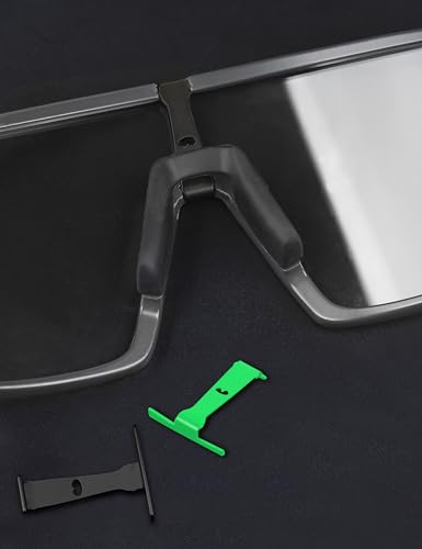 Image of Metallic Replacement Wicket for Oakley Sutro OO9406 /Sutro Asian Fit OO9406A /Sutro S OO9462 Sunglasses - Black+Light Green
