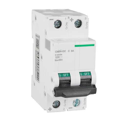 Disjoncteur Miniature DC 2P C65N pour la protection de circuit électrique continu 20A