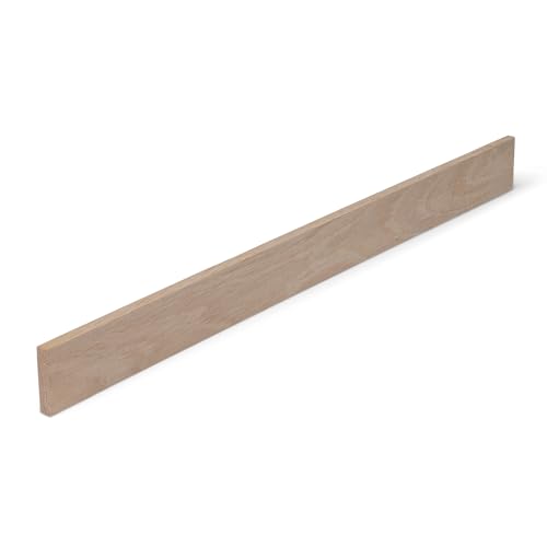 Woodsellers® Holzleiste Eiche gehobelt 1000 × 25 × 8 mm – Massivholzleiste naturbelassen & verleimfertig – für Möbel, Innenausbau & DIY