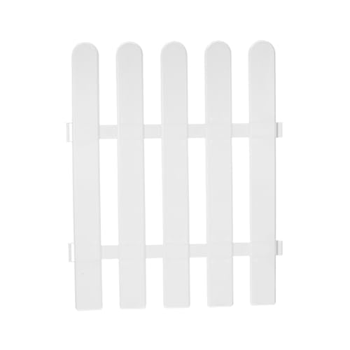 VICASKY Weißer Kunststoff Gartenzaun Lang Verstärkt Flexibles Zaunelement für Weihnachtsbaum Blumenbeet Schaufläche Wetterfest und Langlebig