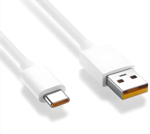 Image of Original Realme 80W Supervooc Fast USB Type C Charging Cable for Realme 12 pro plus /11 pro plus /11 /10 /9 Pro /Narzo 60 Pro /60 /50 Pro /Realme Xt /Realme Xt 730G /Support 45Watt Superdart Charger,White