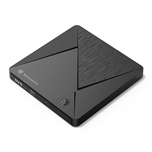 Yottamaster External Blu ray Drive, Portable Type-C Blu ray Burner DVD Player Compatible with/Win10/ Mac OS, External blu-ray DVD Drive for Laptop/MacBook/Desktop/Car [P-CD03]
