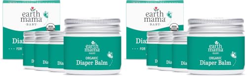 Image of Earth Mama Organic Diaper Balm 2-Ounce | Diaper Cream for Baby | EWG Verified, Petroleum & Artificial Fragrance-Free with Calendula for Sensitive Skin (8-Pack)