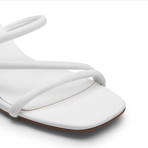 DREAM PAIRS Women's Strappy Heels Open Toe Low Chunky Heel Slip On Mules Square Block Sandals Dress Shoes2