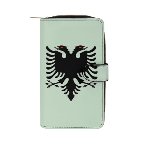 Albania Flag Long Wallet for Women Men Purses Coin Pouch Credit Card Holder Organizer