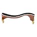 Violin Support Shoulder Rest, Comfortable Shoulder Rest Classic Wood Grain Curved Shape Nonslip Rubber Feet (1/4-1/2)