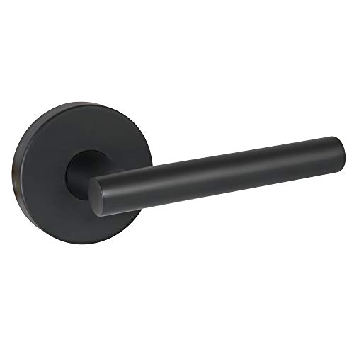 Image of Design House Eastport Passage Door Lever, Matte Black | Surface, Contemporary /Modern, Zinc, Hardware, 582627