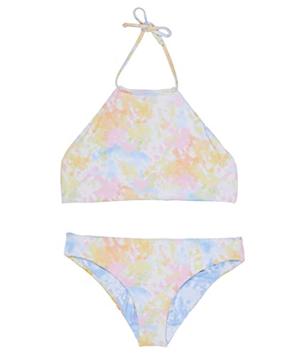 Image of Billabong Girls On a Rainbow Rev High Neck Two-piece Swim Set (Little Kids /Big Kids)