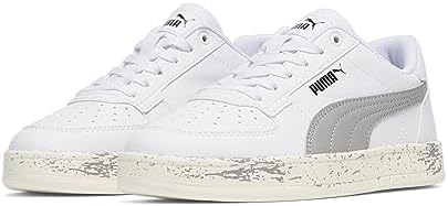 PUMA Caven Sneaker, White-Concrete Gray Black, 6 US Unisex Big Kid | Image 5