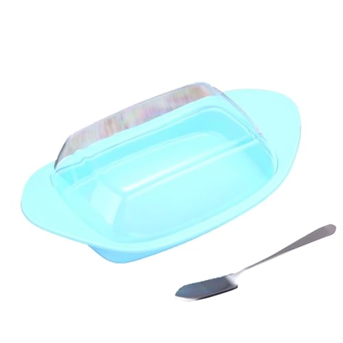 Beurrier Avec Couvercle | Organisateur d'Aliments en Forme de Bateau | Boîte De Conservation Pour Beurre Et Fromage Au Réfrigérateur | Pour Cadeau de Maison Anniversaire Fête des Mères Foyer Salle à M