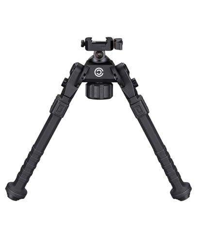 CVLIFE Tactical Rifle Bipod Quick Release Picatinny Bipod 360 Degree Swivel Adjustable Made of High-Strength Polymer and Aluminum for Sturdy and Solid Support for Shooting and Hunting