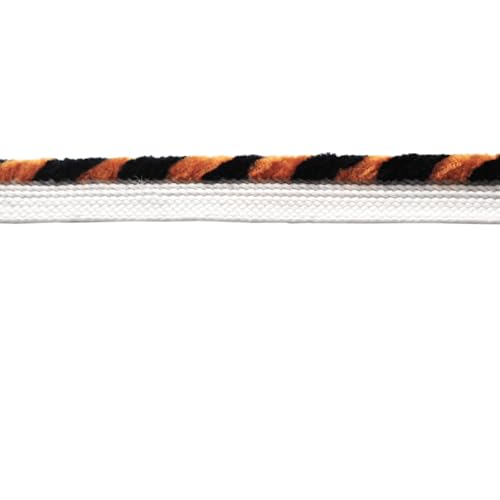 YRCLASYTRIM 0.39inch-27Yards Multicolor Velvet Piping Trim,for Sewing Clothing, Home Decoration, DIY Costume, Making Craft Items, etc. (Black+Orange)