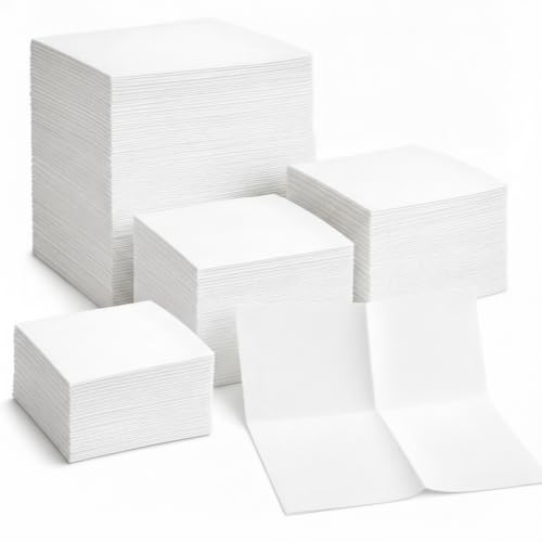 Image of Henoyso 1000 Count 2-ply 16 inch x 16 inch White Bamboo Dinner Napkins