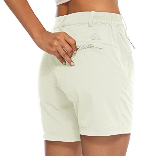 Tbmpoy Women's Hiking Cargo Shorts Quick Dry With Pockets Lightweight Work Golf Short Outdoor Active Summer For Women Off White L #TOP3
