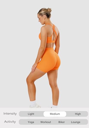 Olmlmt Workout Biker Shorts for Women High Waisted No Front Seam Booty Gym Running Yoga Shorts - 4.5 Inches4