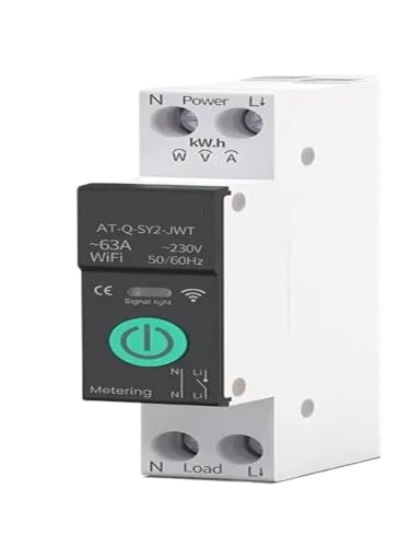 Interruptor de control remoto 1-63A y disyuntor de sobrecorriente carril DIN