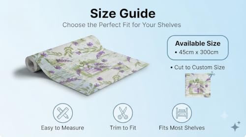 Image of Dribble (45cm X 300cm) Eva Shelf Liner Mat Roll, Non Slip Drawer & Cabinet Liner for Kitchen, Waterproof Oilproof Washable Fridge Mat, Anti Skid Multipurpose Mat (Floral Hormony Purple)