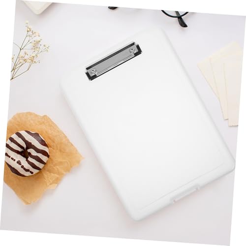Boîte de rangement porte-document en plastique avec pince classeur - 6
