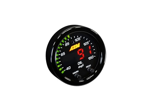 AEM 30-0302 X-Series Temperature Gauge, Black