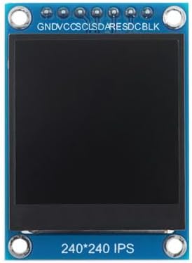1.3 Inch TFT LCD Display Module with Metal Frame, 7-Pin Color SPI Screen Board with Header for Meters and DIY Projects
