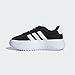 adidas Women's Grand Court Platform Suede, Black/White/Black, 9