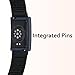 22mm Bicep Band Compatible with Amazfit Helio Strap Ankle/Arm Band Replacement, Adjustable Soft Breathable Strap with Intergrated Quick Realease Pins (Black)