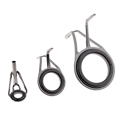 Anillos de guía para caña de pescar de acero inoxidable de alta resistencia, juego de 10 ojos Y 2