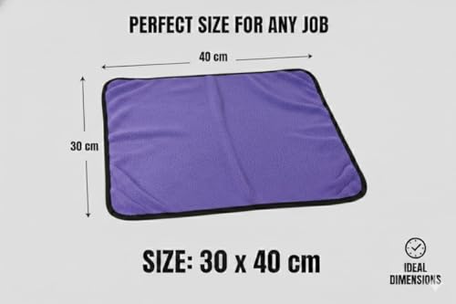 Image of MAKKAR Enterprises 500GSM Microfiber Cleaning Cloth | Ultra-Soft & Quick Absorbent Car Cleaning Cloth | 30 x 40 Cm | for Motorcycles, Car Interior & Exterior - Pack of 2