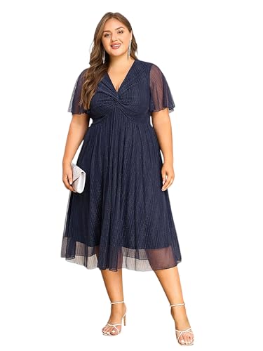 ZNU Plus Size Prom Dresses 2025 - Elegant Summer Wedding Guest Dress, Formal Cocktaill Dress for Women