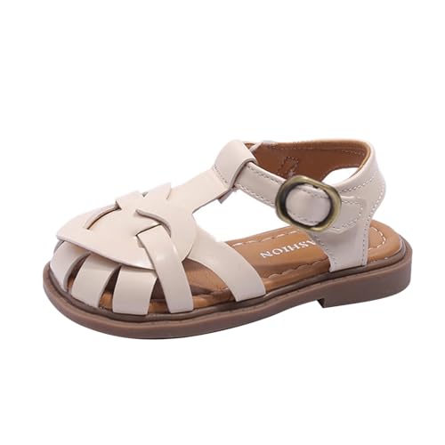 White Shoes for Girls Sticky Shoelaces Light Weight Adjustable Straps Summer Little Child/Big Kid Toddler Shoes Size 4