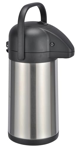 mucHome Thermoskanne 2,2 Liter aus Edelstahl Pumpkanne Isolierkanne Thermo Kanne Kaffeekanne Camping doppelwandig mit Tragegriff und Pumpfunktion (Fassungsvermögen: 2,2 Liter) mucHome Thermoskanne 2,2 Liter aus Edelstahl Pumpkanne Isolierkanne Thermo Kanne Kaffeekanne Camping doppelwandig mit Tragegriff und Pumpfunktion (Fassungsvermögen: 2,2 Liter)