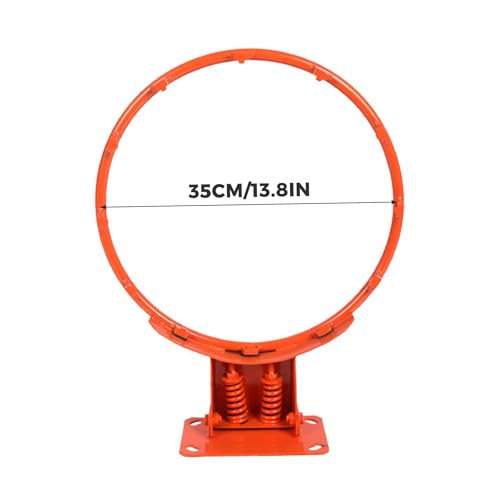 Aro de baloncesto resistente de 18" con soporte de pared y absorción de impactos 3