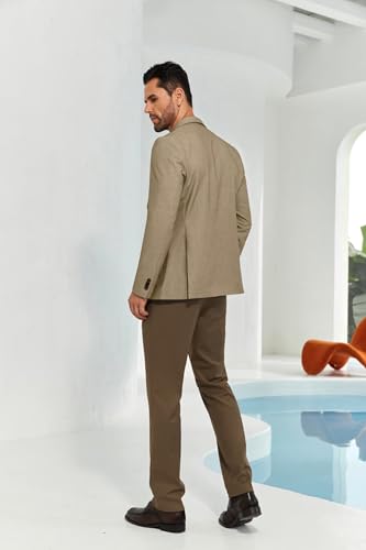 Mens Casual Blazer Slim Fit Suit Two Button Blazer Jacket Lightweight Knit Sport Coat4