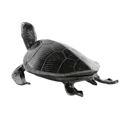 Estatua decorativa tortuga de aluminio 15 x 12 x 6 pulg miniatura 7