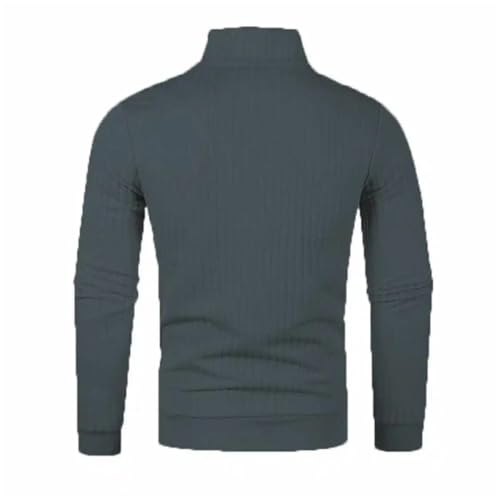 Men's Semi-Turtleneck Zipper Sweater Fall Winter Loose Sweater Casual Pullover Long-Sleeved Sweater2